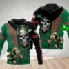 South Sydney Rabbitohs NRL Skull Cap Custom Name 3D All Over Print Hoodie 1