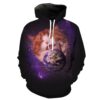 Space Earth Cat Epic Galaxy Cat Hoodie 3D 0