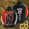 Sports American Football NFL Cincinnati Bengals Joe Mixon 3D All Over Print Zip up Hoodie Option 1