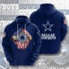 Sports American Football NFL Dallas Cowboys 3D All Over Print Zip up Hoodie Option 1