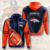 Sports American Football NFL Denver Broncos 3D All Over Print Zip up Hoodie Option 1