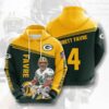 Sports American Football NFL Green Bay Packers Brett Favre 3D All Over Print Zip up Hoodie Option 1