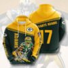 Sports American Football NFL Green Bay Packers Davante Adams 3D All Over Print Zip up Hoodie Option 1