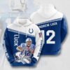 Sports American Football NFL Indianapolis Colts Andrew Luck 3D All Over Print Zip up Hoodie Option 1