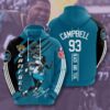 Sports American Football NFL Jacksonville Jaguars Calais Campbell 3D All Over Print Zip up Hoodie Option 1