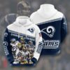 Sports American Football NFL Los Angeles Rams 3D All Over Print Zip up Hoodie Option 1