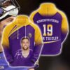 Sports American Football NFL Minnesota Vikings Adam Thielen 3D All Over Print Zip up Hoodie Option 1