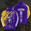 Sports American Football NFL Minnesota Vikings Kirk Cousins 3D All Over Print Zip up Hoodie Option 1