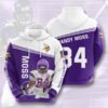 Sports American Football NFL Minnesota Vikings Randy Moss 3D All Over Print Zip up Hoodie Option 1