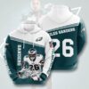Sports American Football NFL Philadelphia Eagles Miles Sanders 3D All Over Print Zip up Hoodie Option 1