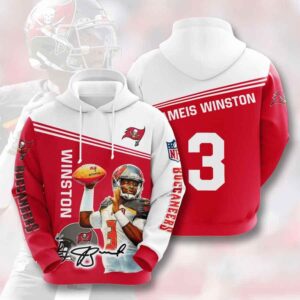 Sports American Football NFL Tampa Bay Buccaneers Jameis Winston 3D All Over Print Zip up Hoodie Option 1