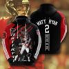 Sports American Football Nfl Atlanta Falcons Matt Ryan Usa Hoodie 3D 0
