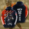 Sports American Football Nfl Chicago Bears Khalil Mack Usa Hoodie 3D 0