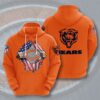Sports American Football Nfl Chicago Bears Usa All Over Print Hoodie 3D 0