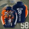 Sports American Football Nfl Denver Broncos Von Miller Usa Hoodie 3D 0