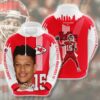 Sports American Football Nfl Kansas City Chiefs Patrick Mahomes Usa Sport All Over Print Hoodie 3D 0