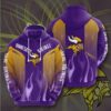 Sports American Football Nfl Minnesota Vikings Usa Sport All Over Print Hoodie 3D 0