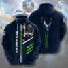 Sports American Football Nfl Seattle Seahawks Usa Sport All Over Print Hoodie 3D 2 0