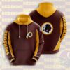 Sports American Football Nfl Washington Redskins All Over Print Hoodie 3D 0