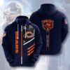 Sports American Nfl Chicago Bears 3D All Over Print Zip Up Hoodie Option Sports American NFL Chicago Bears 3D All Over Print Zip up Hoodie Option 1