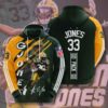 Sports American NFL Green Bay Packers Aaron Jones 3D All Over Print Zip up Hoodie Option 1