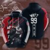 Sports American NFL Houston Texans J J Watt 3D All Over Print Zip up Hoodie Option 1
