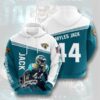 Sports American NFL Jacksonville Jaguars Myles Jack 3D All Over Print Zip up Hoodie Option 1
