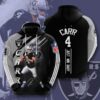 Sports American NFL Las Vegas Raiders Derek Carr 3D All Over Print Zip up Hoodie Option 1