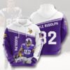 Sports American NFL Minnesota Vikings Kyle Rudolph 3D All Over Print Zip up Hoodie Option 1