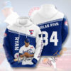 Sports Baseball Mlb Texas Rangers Nolan Ryan Usa Hoodie 3D 0