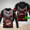 St George Illawarra Dragons 3D Hoodie NRL 3D Hoodie Jack Skellington Custom Name 3D All Over Printed Hoodie 1