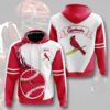 St Louis Cardinals Hoodie 3D Zip Hoodie Flame Balls Graphic Gifts for Fans 0