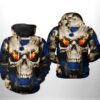 St. Louis Blues NHL Skull 3D All Over Print Zip up Hoodie Option 1