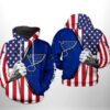 St. Louis Blues NHL US FLag 3D All Over Print Zip up Hoodie Option 1