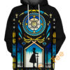 Stained Glass Angel Hoodie 3D 0