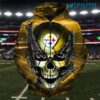 Steelers Hoodie 3D Chained Skull Acrisure Stadium Pittsburgh Steelers Gift 0