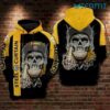 Steelers Hoodie 3D Death Skull Wearing Hat Steel Curtain Pittsburgh Steelers Gift 0