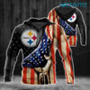 Steelers Hoodie 3D Hand American Flag Pittsburgh Steelers Gift 0
