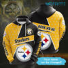 Steelers Sideline Hoodie 3D Here We Go Custom Pittsburgh Steelers Gift 0
