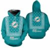 Stocktee Miami Dolphins Bandana Skull Hoodie Limited Edition 0