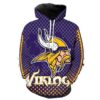 Stocktee NFL Football Minnesota Vikings Limited Edition Men s And Women s 3D All Over Print Zip up Hoodie Option 1