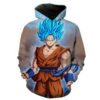 Super Saiyan Goku Blue Dragon Ball Super Anime Hoodie 3D 0