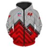 Tampa Bay Buccaneers 3D Hoodie Zip Hoodie NFL 3D All Over Print Hoodie Zip Hoodie 1