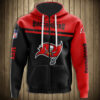 Tampa Bay Buccaneers 3D Skull Hoodie Pullover Zip Hoodie for Fans 0