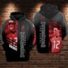 Tampa Bay Buccaneers Number 12 3D Hoodie Zip Hoodie NFL 3D All Over Print Hoodie Zip Hoodie 1