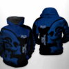 Tampa Bay Rays MLB Skull 3D Hoodie Zipper Hoodie 0