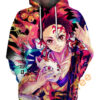 Tanjiro Kamado Removing The Mask Hoodie 3D 0