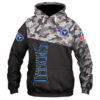 Tennessee Titans Military Hoodie 3D Zip Hoodie 3D Zip Hoodie Long Sleeve New Season 0