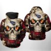 Tennessee Titans NFL Skull Team 3D All Over Print Zip up Hoodie Option 1