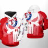Texas Rangers MLB Team Skull 3D Hoodie Zipper Hoodie Texas Rangers MLB Team Skull 3D Hoodie Zipper Hoodie 0